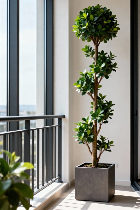 narrow faux tree selection