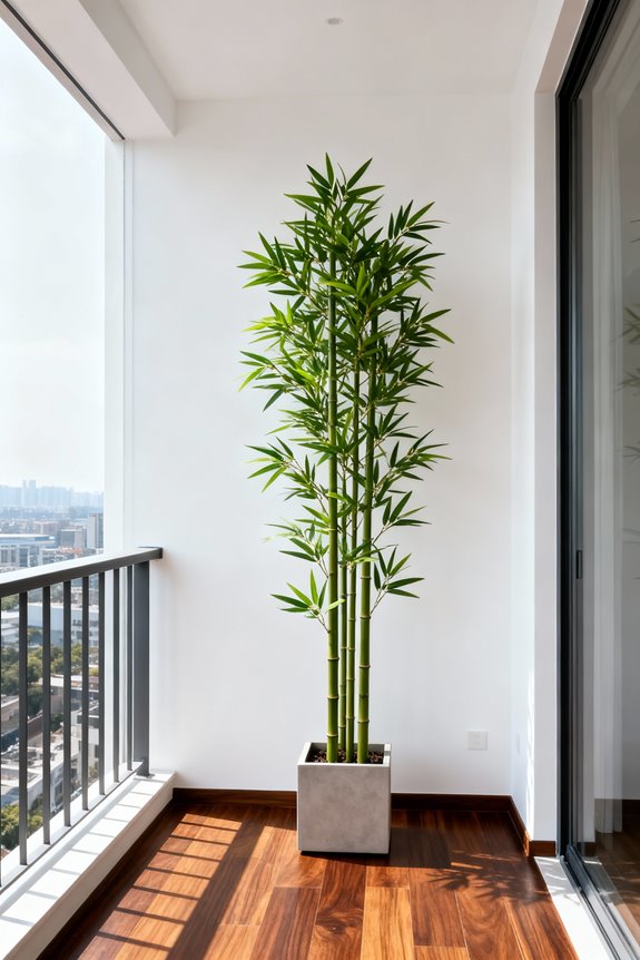 slim bamboo artificial trees