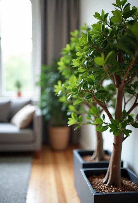 stylish slim indoor trees